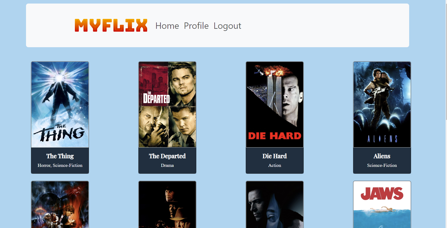 myFlix home page